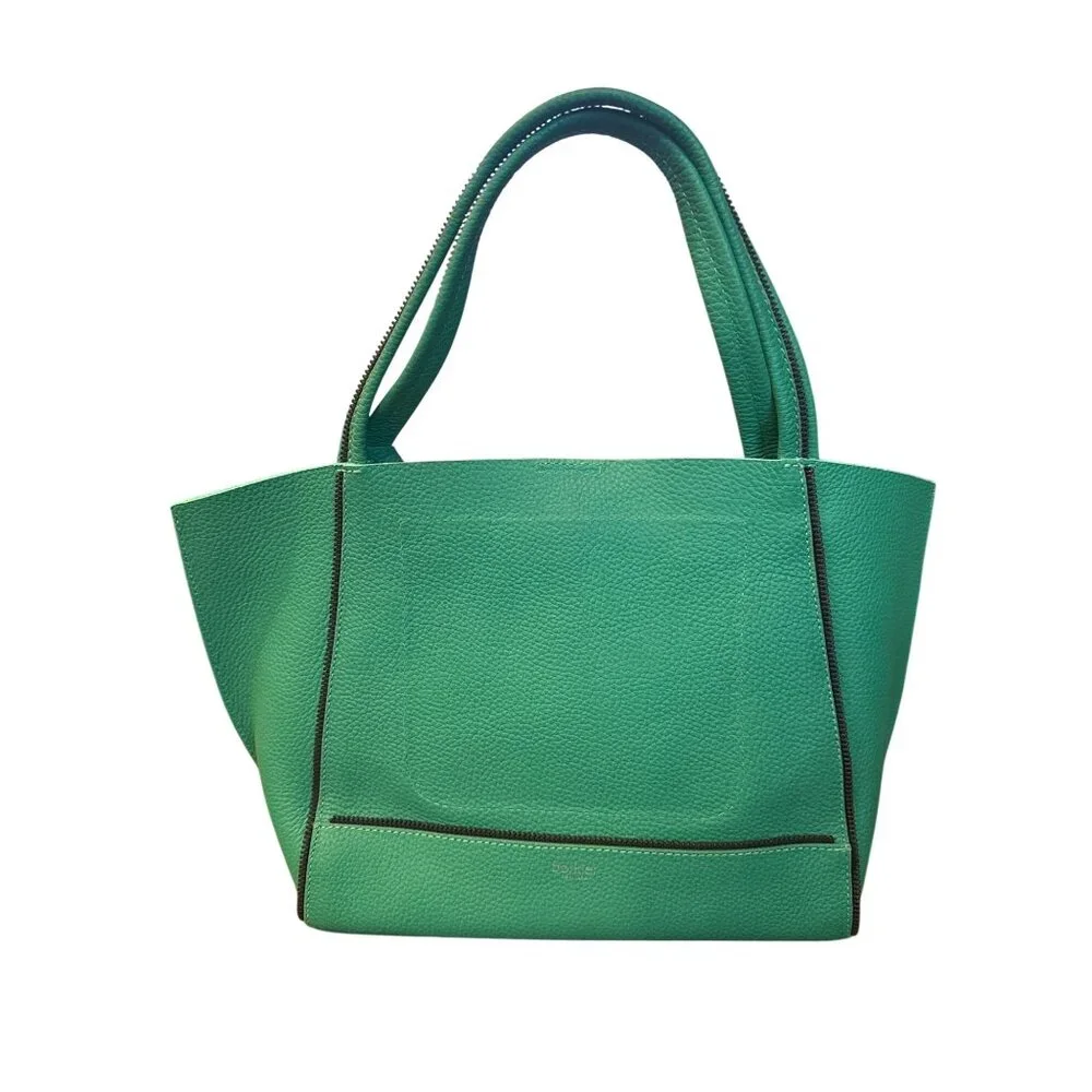 Botkier Soho Bite Size Clover Green Leather Tote Bag Satchel Crossbody New